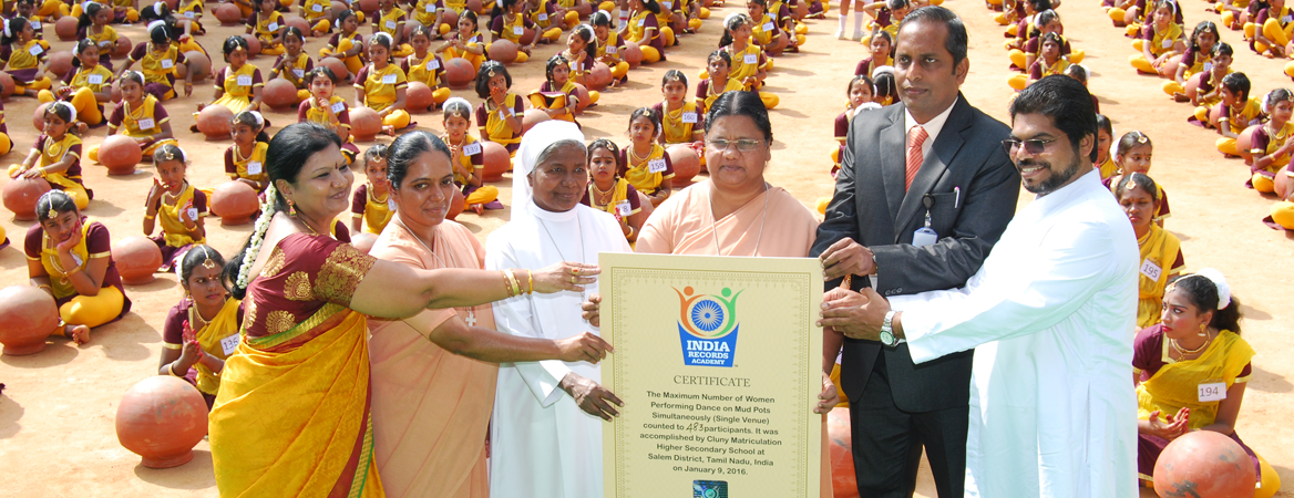 Indian Book of Records certificate presented to participants for a group achievement